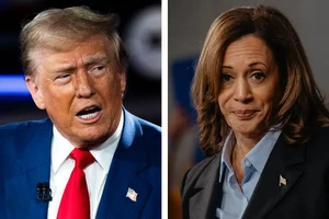 Cựu Tổng thống Mỹ Donald Trump và Phó Tổng thống Mỹ Kamala Harris. Ảnh: THE NEW YORK TIMES