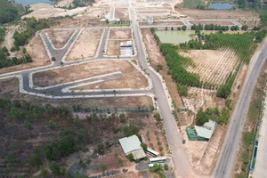 Dự án khu dân cư theo quy hoạch tại xã Tân An do Công ty Đông Việt làm chủ đầu tư. Ảnh: VŨ HỘI