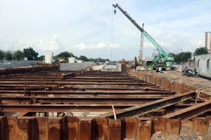 Công trường dự án nút giao An Phú, TP Thủ Đức.