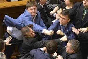 Người biểu tình Ukraine hôi của, nghị sĩ quốc hội ẩu đả