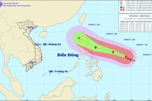 Xuất hiện bão Maysak hoạt động mạnh trên vùng biển Philippines