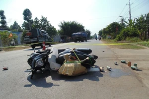 Đi mua rượu, tông vào xe tải 