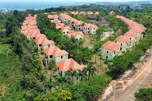 Khu biệt thự chuyên gia trị giá hàng triệu USD ở Dung Quất bỏ hoang nhiều năm. Ảnh: TN