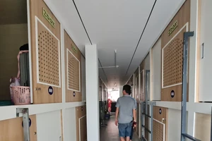 Một hộp ngủ tại quận Bình Thạnh, TP.HCM. Ảnh: NGUYỄN CHÂU