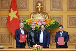 Lễ công bố thỏa thuận hợp tác giữa Chính phủ Việt Nam và Tập đoàn NVIDIA.