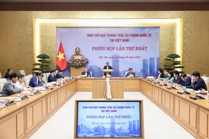 Thủ tướng Chính phủ Phạm Minh Chính, Trưởng ban Chỉ đạo trung tâm tài chính quốc tế tại Việt Nam, chủ trì Phiên họp thứ nhất của Ban Chỉ đạo. Ảnh: VGP