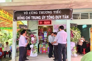 Đề nghị thăng hàm cho trung úy công an tử nạn