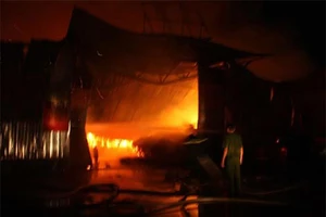 Kho chỉ xơ dừa bị cháy rụi