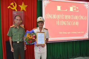 Bộ Công an điều động, bổ nhiệm nhiều cán bộ Công an Tiền Giang