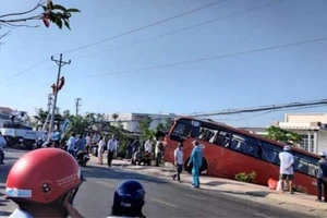 Hiện trường vụ tai nạn. Ảnh: T.M