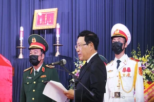 Phó thủ tướng Phạm Bình Minh đọc điếu văn. Ảnh: Đ.HÀ