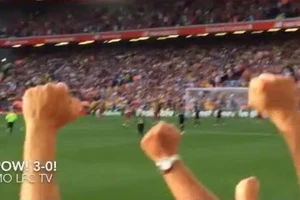 Fancam với góc nhìn độc trong chiến thắng của Liverpool