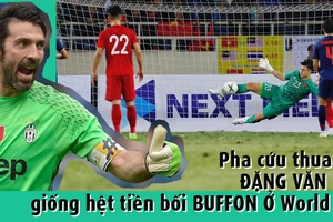 Pha cứu thua của Đặng Văn Lâm giống hệt 'người nhện' Buffon