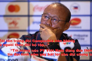 Trước bán kết với Campuchia, ông Park sợ lộ đội hình