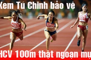 Xem 'nữ hoàng tốc độ' Tú Chinh chiến thắng VĐV gốc Mỹ