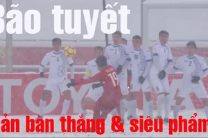 Bão tuyết cản bàn thắng và bão tuyết với 'cầu vồng tuyết'