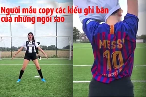 Hot girl bắt chước các kiểu ghi bàn của những siêu sao