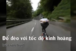 Đổ đèo với tốc độ kinh hoàng bằng ván trượt