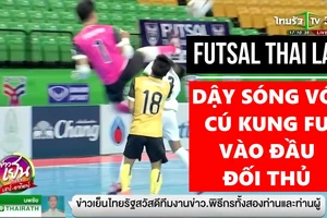 Futsal Thái Lan dậy sóng vì pha kung fu vào đầu đối thủ