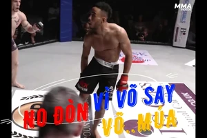 No đòn trên sàn đấu MMA vì chơi võ... say