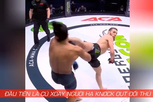 Hai võ sĩ knock out đối thủ bằng đòn... gót