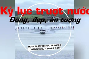 Kỷ lục trượt nước đông và tuyệt đẹp