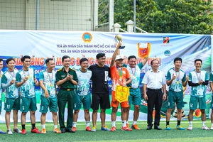 TP.HCM: TAND huyện Bình Chánh tổ chức giải bóng đá mừng Đảng, mừng Xuân Giáp Thìn