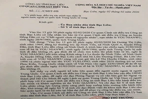 Nghi có người Trung Quốc chết bất thường ở Bạc Liêu