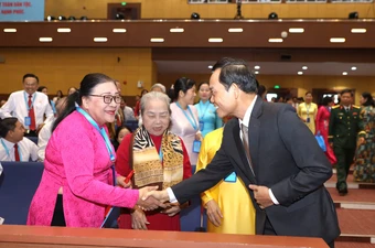 Bí thư Trần Lưu Quang cùng lãnh đạo, nguyên lãnh đạo dự Đại hội MTTQ Việt Nam TP.HCM 
