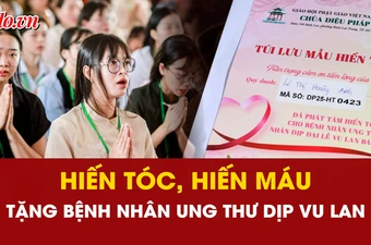 Video: Người dân TP.HCM đến chùa hiến tóc, hiến máu mùa Vu Lan