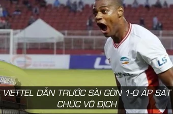 Bruno ghi bàn hiệp 1, Viettel áp sát chức vô địch
