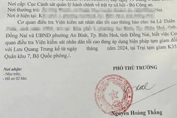 Vụ tử vong ở Công an huyện Long Thành: Bắt tạm giam cựu Trung uý Lưu Quang Trung