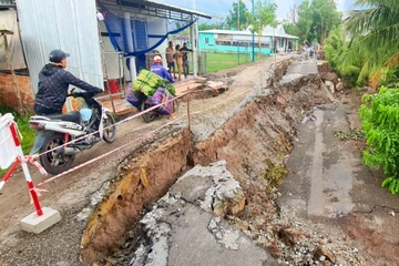 Sạt lở ở U Minh Thượng thiệt hại 39 căn nhà, hơn 5,1 tỉ đồng