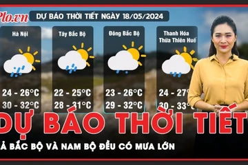 Dự báo thời tiết 18-5: Mưa rào và giông trải dài từ Bắc vào Nam