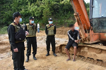Công an Bình Thuận thông tin Chuyên án triệt phá điểm khai thác vàng quy mô lớn