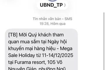 Đà Nẵng kiểm tra tin nhắn ‘UBND_TP’ mời người dân mua hàng khuyến mại