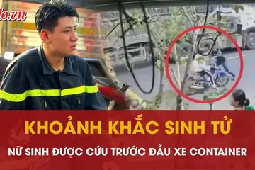 Video: Thót tim cảnh chiến sĩ Cảnh sát PCCC Công an TP.HCM cứu nữ sinh trước đầu xe container