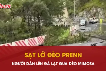 Đèo Prenn bị sạt, người dân lên Đà Lạt qua đèo Mimosa