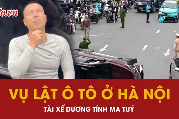 Vụ lật ô tô ở Hà Nội, tài xế dương tính với ma tuý