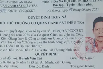 Truy nã 1 bị can chống người thi hành công vụ trên biển