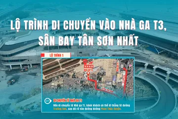 Infographic: Chi tiết các hướng vào Nhà ga T3 sân bay Tân Sơn Nhất