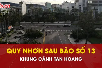 Quy Nhơn tan hoang sau một đêm bị bão số 13 quần thảo
