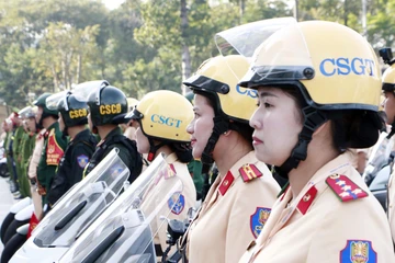 CSGT TP.HCM ứng trực 100% quân số trước giờ chung kết U22 Việt Nam – Thái Lan