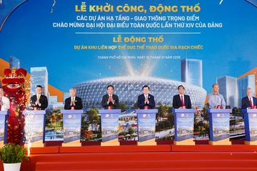 Chùm ảnh: Chính thức động thổ Khu liên hợp Thể dục Thể thao Rạch Chiếc tại TP.HCM