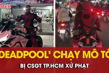Hóa trang ‘siêu anh hùng’ chạy mô tô phân khối lớn bị CSGT TP.HCM xử phạt
