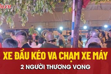 Xe đầu kéo chuyển hướng không đúng khiến hai người thương vong