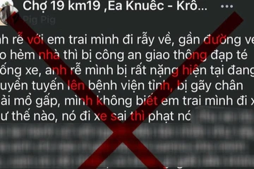 Thực hư thông tin CSGT đạp xe khiến người dân té gãy chân