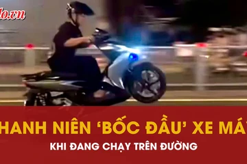 Video: Thanh niên ‘bốc đầu’ xe máy trên đường phố TP.HCM gây bức xúc