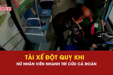 Khoảnh khắc nghẹt thở: Nữ nhân viên cứu cả đoàn khách khi tài xế bị đột quỵ