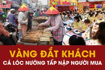 Người TP.HCM đổ xô mua vàng, phố cá lóc nướng ‘cháy hàng’ ngày vía Thần Tài 
